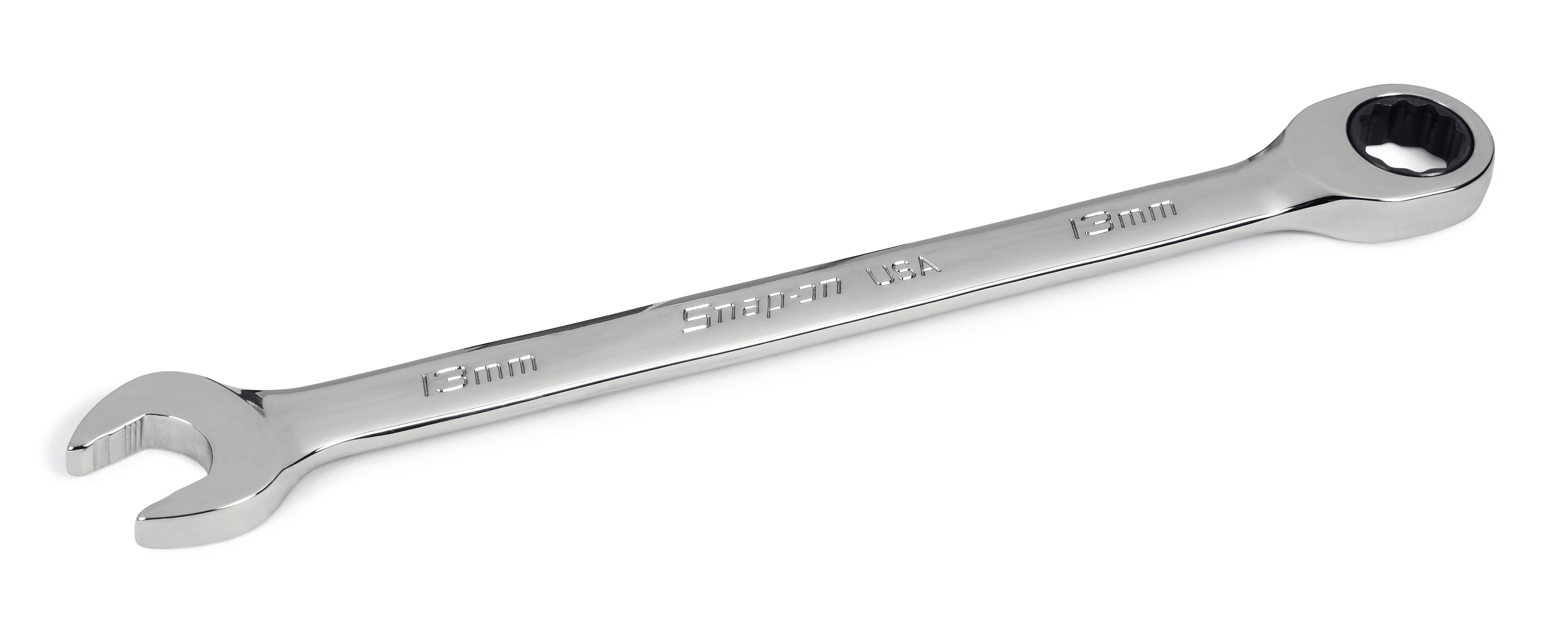 13 mm 12-Point Metric Flank Drive® Plus 0° Offset Non-Reversing Ratcheting Combination Wrench | SOXRM13 13 mm 12-Point Metric Flank Drive® Plus 0° Offset Non-Reversing Ratcheting Combination Wrench | SOXRM13